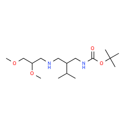 ChemSpider 2D Image | 2-Methyl-2-propanyl (2-{[(2,3-dimethoxypropyl)amino]methyl}-3-methylbutyl)carbamate | C16H34N2O4