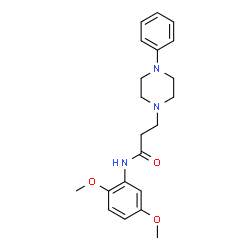 ChemSpider 2D Image | N-(2,5-Dimethoxyphenyl)-3-(4-phenyl-1-piperazinyl)propanamide | C21H27N3O3