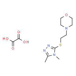 ChemSpider 2D Image | 4-{2-[(4,5-Dimethyl-4H-1,2,4-triazol-3-yl)sulfanyl]ethyl}morpholine ethanedioate (1:1) | C12H20N4O5S