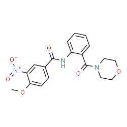 ChemSpider 2D Image | 4-Methoxy-N-[2-(4-morpholinylcarbonyl)phenyl]-3-nitrobenzamide | C19H19N3O6