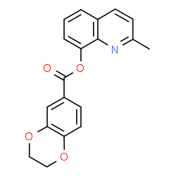 ChemSpider 2D Image | 2-Methyl-8-quinolinyl 2,3-dihydro-1,4-benzodioxine-6-carboxylate | C19H15NO4