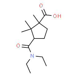 ChemSpider 2D Image | 3-(Diethylcarbamoyl)-1,2,2-trimethylcyclopentanecarboxylic acid | C14H25NO3
