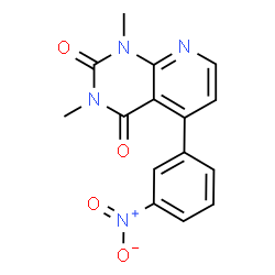ChemSpider 2D Image | 1,3-Dimethyl-5-(3-nitrophenyl)pyrido[2,3-d]pyrimidine-2,4(1H,3H)-dione | C15H12N4O4