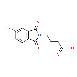 ChemSpider 2D Image | 4-(5-amino-1,3-dioxoisoindol-2-yl)butanoic acid | C12H12N2O4