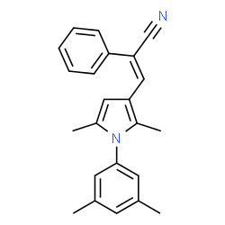 ChemSpider 2D Image | 3-[1-(3,5-Dimethyl-phenyl)-2,5-dimethyl-1H-pyrrol-3-yl]-2-phenyl-acrylonitrile | C23H22N2
