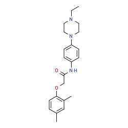 ChemSpider 2D Image | 2-(2,4-Dimethylphenoxy)-N-[4-(4-ethyl-1-piperazinyl)phenyl]acetamide | C22H29N3O2