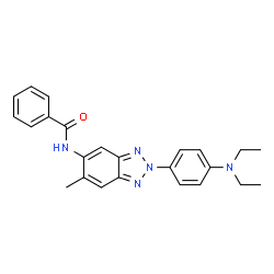 ChemSpider 2D Image | N-{2-[4-(Diethylamino)phenyl]-6-methyl-2H-benzotriazol-5-yl}benzamide | C24H25N5O