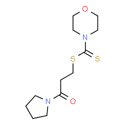 ChemSpider 2D Image | 3-Oxo-3-(1-pyrrolidinyl)propyl 4-morpholinecarbodithioate | C12H20N2O2S2