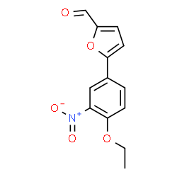 ChemSpider 2D Image | 5-(4-Ethoxy-3-nitrophenyl)-2-furaldehyde | C13H11NO5
