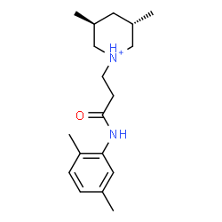 ChemSpider 2D Image | (3S,5S)-1-{3-[(2,5-Dimethylphenyl)amino]-3-oxopropyl}-3,5-dimethylpiperidinium | C18H29N2O