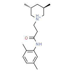 ChemSpider 2D Image | (3R,5R)-1-{3-[(2,5-Dimethylphenyl)amino]-3-oxopropyl}-3,5-dimethylpiperidinium | C18H29N2O