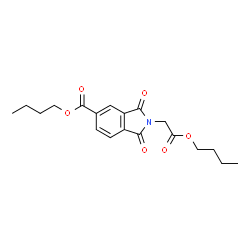 ChemSpider 2D Image | Butyl 2-(2-butoxy-2-oxoethyl)-1,3-dioxo-5-isoindolinecarboxylate | C19H23NO6