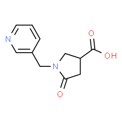 ChemSpider 2D Image | 5-Oxo-1-(3-pyridinylmethyl)-3-pyrrolidinecarboxylic acid | C11H12N2O3