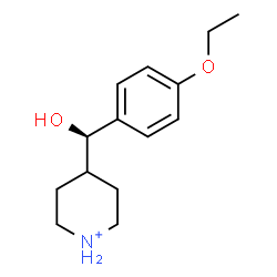 ChemSpider 2D Image | 4-[(R)-(4-Ethoxyphenyl)(hydroxy)methyl]piperidinium | C14H22NO2