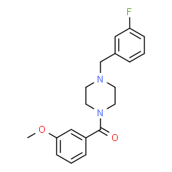ChemSpider 2D Image | [4-(3-Fluorobenzyl)-1-piperazinyl](3-methoxyphenyl)methanone | C19H21FN2O2