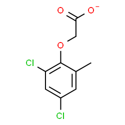 ChemSpider 2D Image | (2,4-Dichloro-6-methylphenoxy)acetate | C9H7Cl2O3
