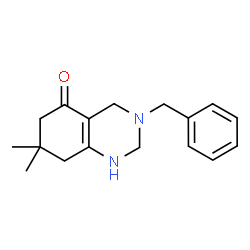 ChemSpider 2D Image | 3-Benzyl-7,7-dimethyl-2,3,4,6,7,8-hexahydro-1H-quinazolin-5-one | C17H22N2O
