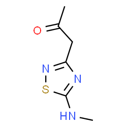 ChemSpider 2D Image | 1-[5-(Methylamino)-1,2,4-thiadiazol-3-yl]acetone | C6H9N3OS