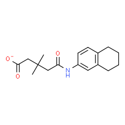 ChemSpider 2D Image | 3,3-Dimethyl-5-oxo-5-(5,6,7,8-tetrahydro-2-naphthalenylamino)pentanoate | C17H22NO3
