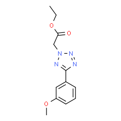 ChemSpider 2D Image | Ethyl [5-(3-methoxyphenyl)-2H-tetrazol-2-yl]acetate | C12H14N4O3