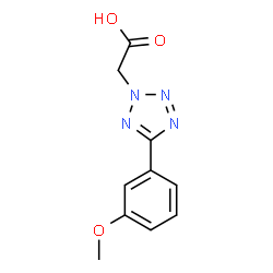 ChemSpider 2D Image | [5-(3-Methoxyphenyl)-2H-tetrazol-2-yl]acetic acid | C10H10N4O3