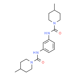 ChemSpider 2D Image | N,N'-1,3-Phenylenebis(4-methyl-1-piperidinecarboxamide) | C20H30N4O2