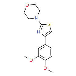 ChemSpider 2D Image | 4-[4-(3,4-Dimethoxy-phenyl)-thiazol-2-yl]-morpholine | C15H18N2O3S