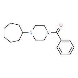 ChemSpider 2D Image | (4-Cycloheptyl-1-piperazinyl)(phenyl)methanone | C18H26N2O
