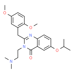 ChemSpider 2D Image | 2-(2,5-Dimethoxybenzyl)-3-[2-(dimethylamino)ethyl]-6-isopropoxy-4(3H)-quinazolinone | C24H31N3O4