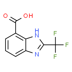 ChemSpider 2D Image | 2-(Trifluoromethyl)-1H-benzimidazole-4-carboxylic acid | C9H5F3N2O2