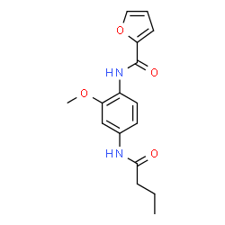 ChemSpider 2D Image | N-[4-(Butyrylamino)-2-methoxyphenyl]-2-furamide | C16H18N2O4