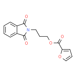 ChemSpider 2D Image | 3-(1,3-Dioxo-1,3-dihydro-2H-isoindol-2-yl)propyl 2-furoate | C16H13NO5