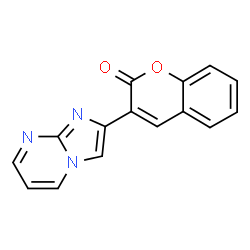 ChemSpider 2D Image | 3-Imidazo[1,2-a]pyrimidin-2-yl-chromen-2-one | C15H9N3O2