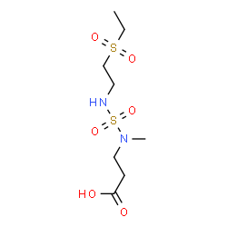 ChemSpider 2D Image | N-{[2-(Ethylsulfonyl)ethyl]sulfamoyl}-N-methyl-beta-alanine | C8H18N2O6S2