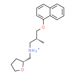 ChemSpider 2D Image | (2R)-2-Methyl-3-(1-naphthyloxy)-N-[(2R)-tetrahydro-2-furanylmethyl]-1-propanaminium | C19H26NO2