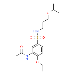 ChemSpider 2D Image | N-{2-Ethoxy-5-[(3-isopropoxypropyl)sulfamoyl]phenyl}acetamide | C16H26N2O5S