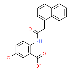ChemSpider 2D Image | 5-Hydroxy-2-[(1-naphthylacetyl)amino]benzoate | C19H14NO4