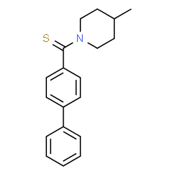 ChemSpider 2D Image | 4-Biphenylyl(4-methyl-1-piperidinyl)methanethione | C19H21NS