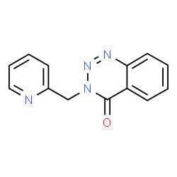 ChemSpider 2D Image | 3-(2-Pyridinylmethyl)-1,2,3-benzotriazin-4(3H)-one | C13H10N4O