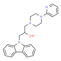 ChemSpider 2D Image | 1-Carbazol-9-yl-3-(4-pyridin-2-yl-piperazin-1-yl)-propan-2-ol | C24H26N4O