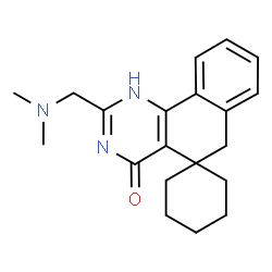 ChemSpider 2D Image | 2-[(Dimethylamino)methyl]-1H-spiro[benzo[h]quinazoline-5,1'-cyclohexan]-4(6H)-one | C20H25N3O