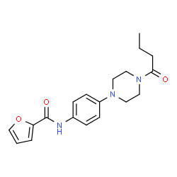 ChemSpider 2D Image | N-[4-(4-Butyryl-1-piperazinyl)phenyl]-2-furamide | C19H23N3O3