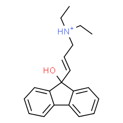 ChemSpider 2D Image | (2E)-N,N-Diethyl-3-(9-hydroxy-9H-fluoren-9-yl)-2-propen-1-aminium | C20H24NO