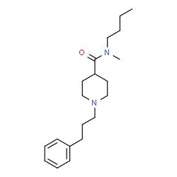 ChemSpider 2D Image | N-Butyl-N-methyl-1-(3-phenylpropyl)-4-piperidinecarboxamide | C20H32N2O