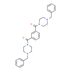 ChemSpider 2D Image | 1,3-Phenylenebis[(4-benzyl-1-piperazinyl)methanone] | C30H34N4O2