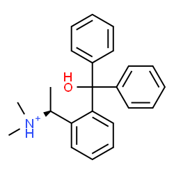 ChemSpider 2D Image | (1S)-1-{2-[Hydroxy(diphenyl)methyl]phenyl}-N,N-dimethylethanaminium | C23H26NO