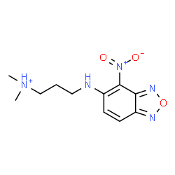 ChemSpider 2D Image | N,N-Dimethyl-3-[(4-nitro-2,1,3-benzoxadiazol-5-yl)amino]-1-propanaminium | C11H16N5O3