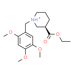 ChemSpider 2D Image | (3R)-3-(Ethoxycarbonyl)-1-(2,4,5-trimethoxybenzyl)piperidinium | C18H28NO5