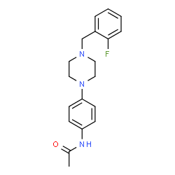 ChemSpider 2D Image | N-{4-[4-(2-Fluorobenzyl)-1-piperazinyl]phenyl}acetamide | C19H22FN3O