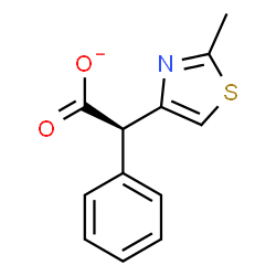 ChemSpider 2D Image | (2R)-(2-Methyl-1,3-thiazol-4-yl)(phenyl)acetate | C12H10NO2S